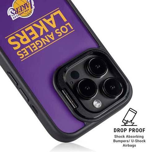 NBA Los Angeles Lakers Standard - Purple iPhone 15 Pro Max Kickstand Case