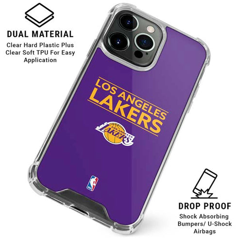 NBA Los Angeles Lakers Standard - Purple iPhone 16 Pro Clear Case