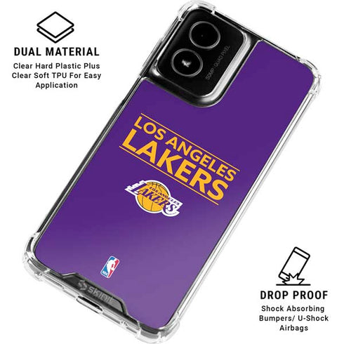 NBA Los Angeles Lakers Standard - Purple Moto G Power 5G (2024) Clear Case