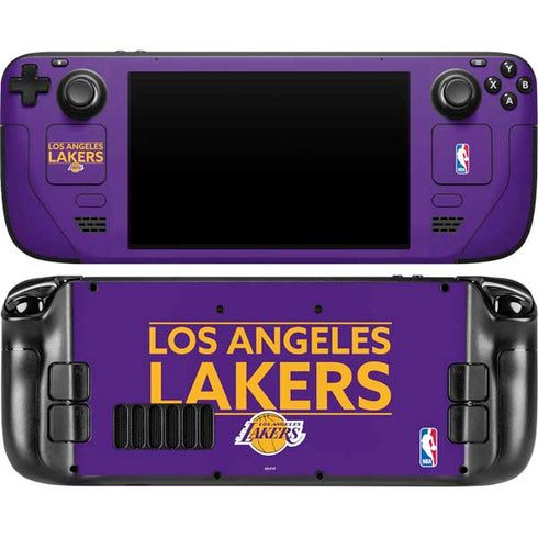 NBA Los Angeles Lakers Standard - Purple Steam Deck Handheld Gaming Computer OLED Skin