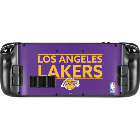NBA Los Angeles Lakers Standard - Purple Steam Deck Handheld Gaming Computer OLED Skin