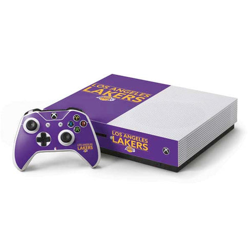 NBA Los Angeles Lakers Standard - Purple Xbox One S Console and Controller Bundle Skin