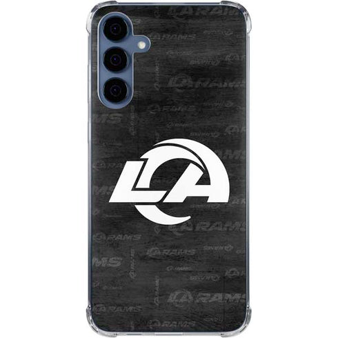NFL Los Angeles Rams Black & White Galaxy A55 5G Clear Case