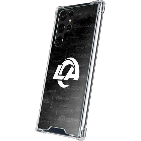 NFL Los Angeles Rams Black & White Galaxy S23 Ultra Clear Case
