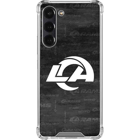NFL Los Angeles Rams Black & White Galaxy S24 FE Clear Case
