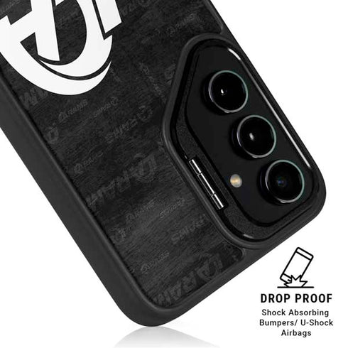 NFL Los Angeles Rams Black & White Galaxy S25 Plus Kickstand Case