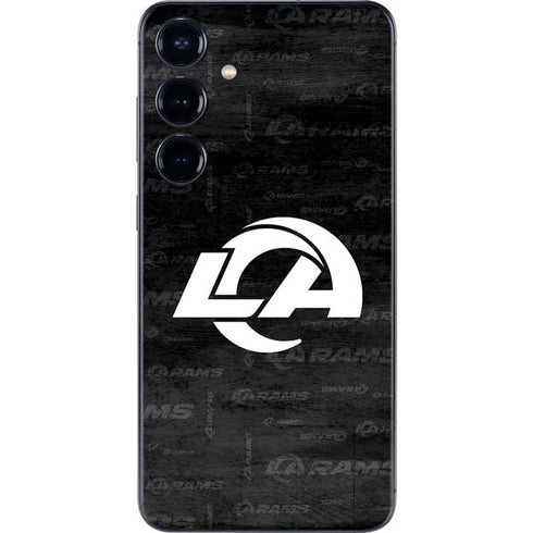 NFL Los Angeles Rams Black & White Galaxy S25 Plus Skin
