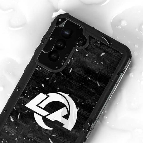NFL Los Angeles Rams Black & White Galaxy S24 Plus Waterproof Case