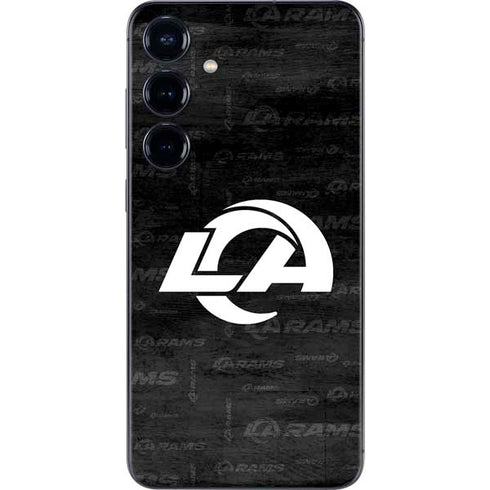 NFL Los Angeles Rams Black & White Galaxy S25 Skin