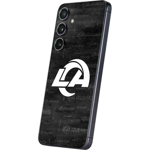 NFL Los Angeles Rams Black & White Galaxy S25 Skin