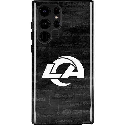 NFL Los Angeles Rams Black & White Galaxy S25 Ultra Impact Case