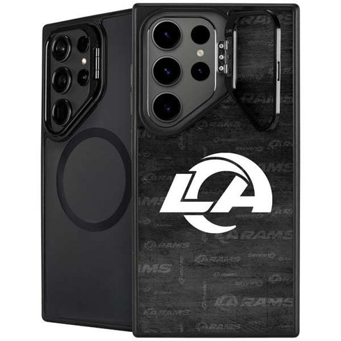 NFL Los Angeles Rams Black & White Galaxy S25 Ultra Kickstand Case