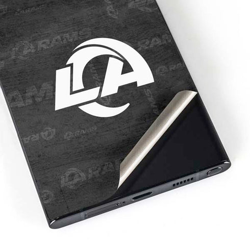 NFL Los Angeles Rams Black & White Galaxy S25 Ultra Skin