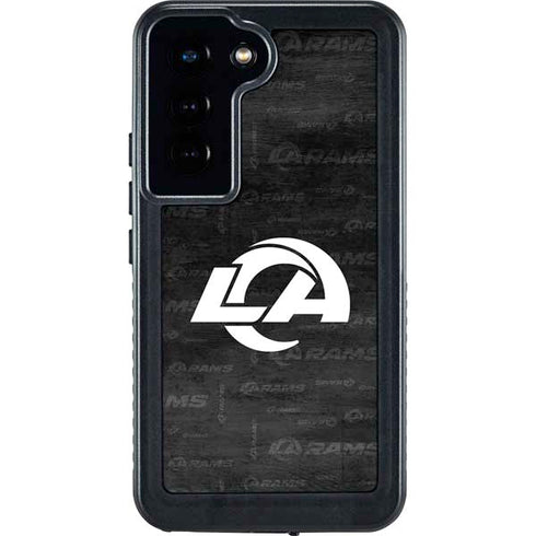 NFL Los Angeles Rams Black & White Galaxy S24 Waterproof Case