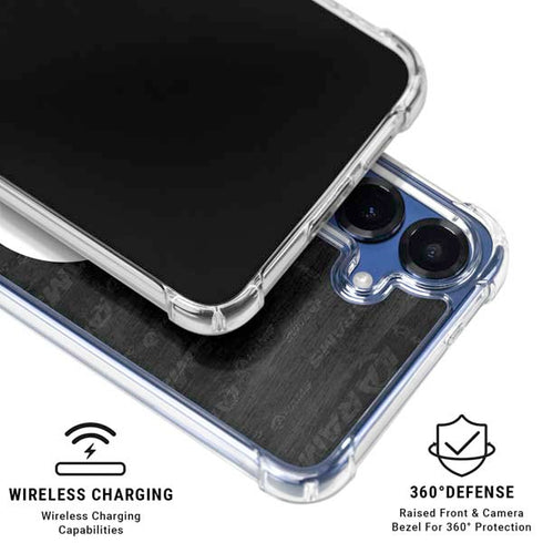 NFL Los Angeles Rams Black & White Galaxy S25 Plus Clear Case