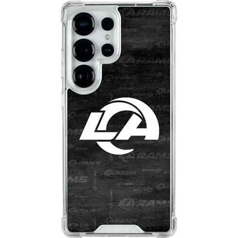 NFL Los Angeles Rams Black & White Galaxy S25 Ultra Clear Case