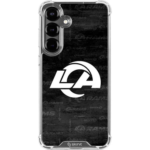NFL Los Angeles Rams Black & White Galaxy S26 Clear Case