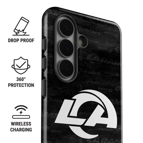 NFL Los Angeles Rams Black & White Galaxy S26 Impact Case