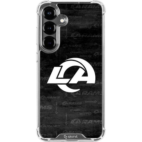NFL Los Angeles Rams Black & White Galaxy S26 Plus Clear Case