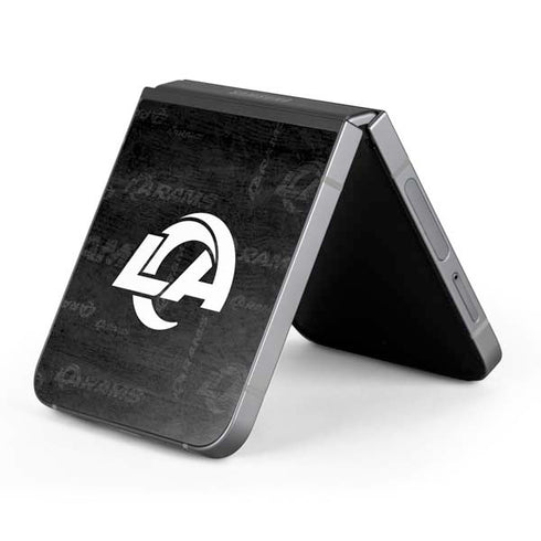 NFL Los Angeles Rams Black & White Galaxy Z Flip6 Skin