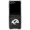 NFL Los Angeles Rams Black & White Galaxy Z Flip7 Clear Case