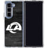 NFL Los Angeles Rams Black & White Galaxy Z Fold5 5G Clear Case