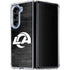 NFL Los Angeles Rams Black & White Galaxy Z Fold5 5G Clear Case