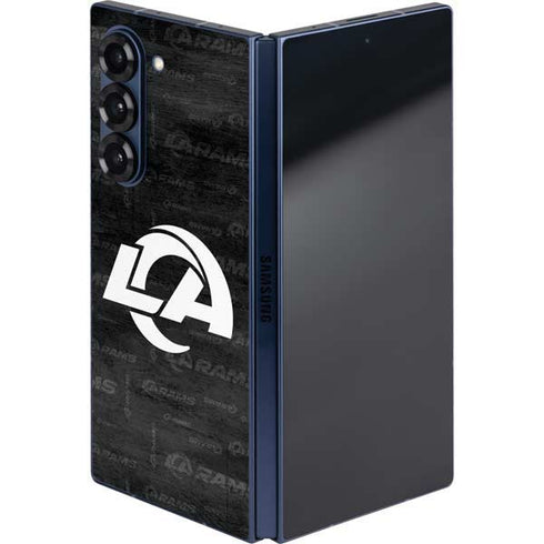 NFL Los Angeles Rams Black & White Galaxy Z Fold6 Skin