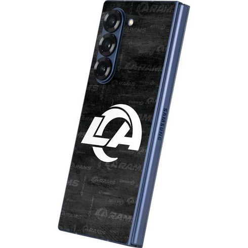 NFL Los Angeles Rams Black & White Galaxy Z Fold6 Skin