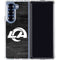 NFL Los Angeles Rams Black & White Galaxy Z Fold7 Clear Case