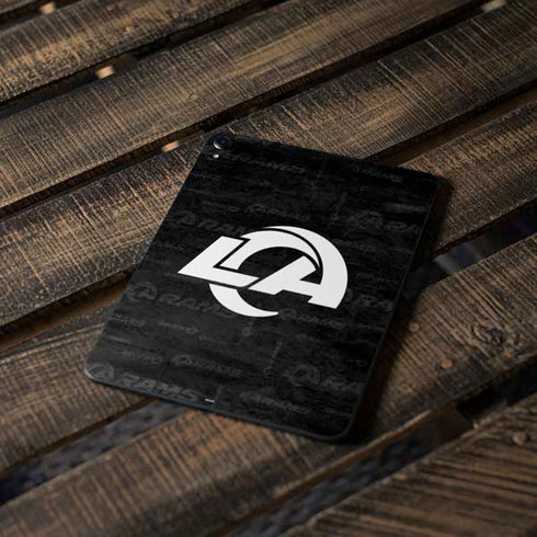 NFL Los Angeles Rams Black & White Apple iPad Pro Skin
