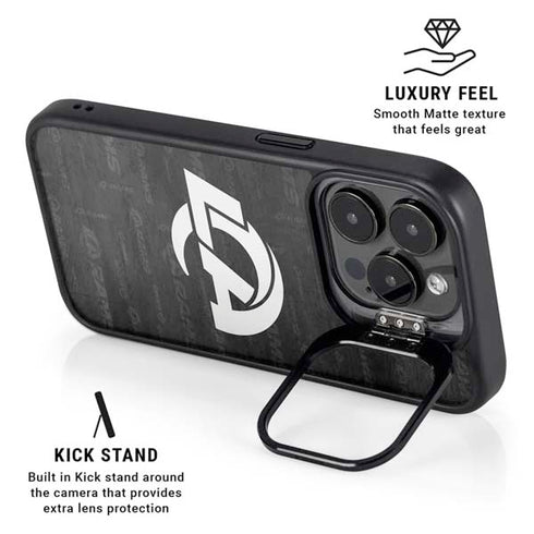 NFL Los Angeles Rams Black & White iPhone 15 Pro Kickstand Case