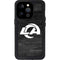 NFL Los Angeles Rams Black & White iPhone 15 Pro Waterproof Case