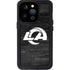NFL Los Angeles Rams Black & White iPhone 15 Pro Waterproof Case
