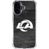NFL Los Angeles Rams Black & White iPhone 16 Clear Case