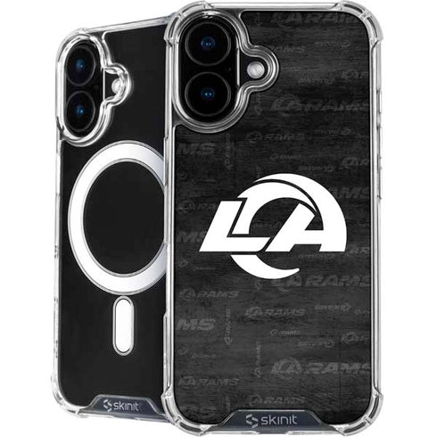 NFL Los Angeles Rams Black & White iPhone 16 MagSafe Case