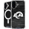 NFL Los Angeles Rams Black & White iPhone 16 MagSafe Case
