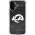 NFL Los Angeles Rams Black & White iPhone 16 Plus Clear Case