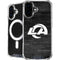 NFL Los Angeles Rams Black & White iPhone 16 Plus MagSafe Case