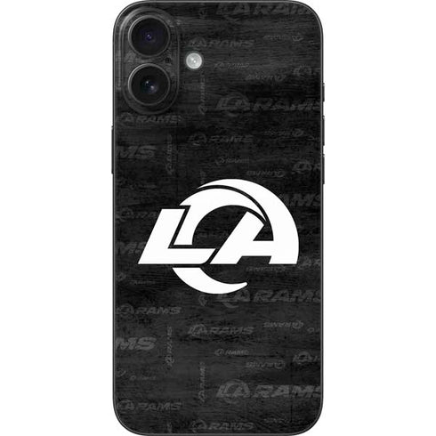 NFL Los Angeles Rams Black & White iPhone 16 Plus Skin