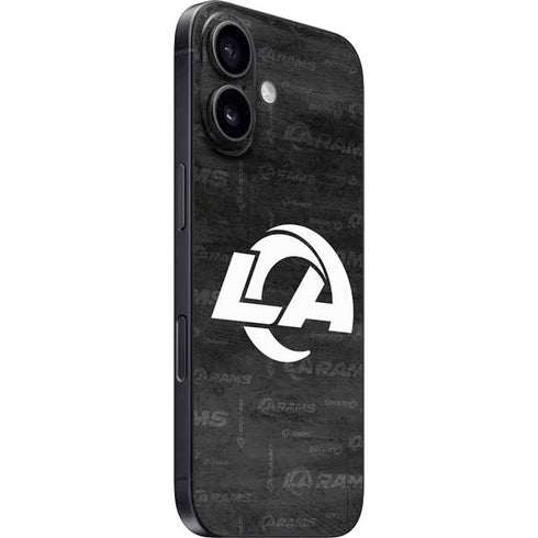 NFL Los Angeles Rams Black & White iPhone 16 Plus Skin