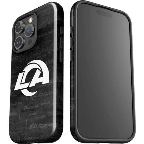 NFL Los Angeles Rams Black & White iPhone 16 Pro Impact Case