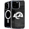NFL Los Angeles Rams Black & White iPhone 16 Pro MagSafe Case