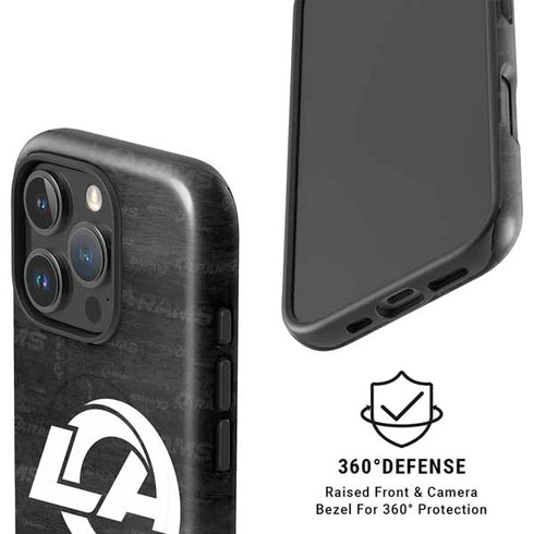 NFL Los Angeles Rams Black & White iPhone 16 Pro Magsafe Impact Case