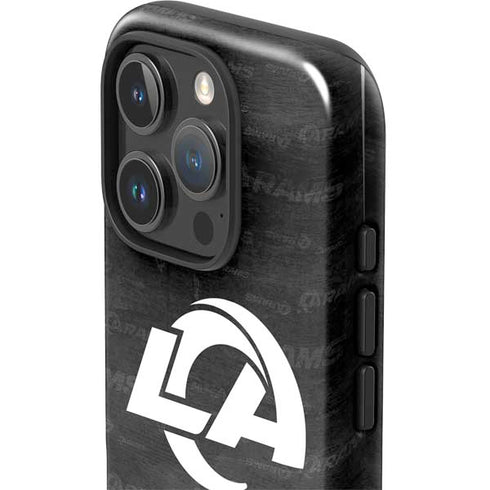 NFL Los Angeles Rams Black & White iPhone 16 Pro Max Impact Case