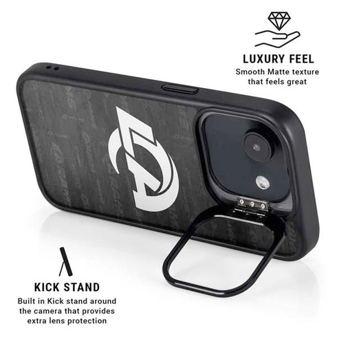 NFL Los Angeles Rams Black & White iPhone 16e Kickstand Case
