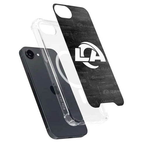 NFL Los Angeles Rams Black & White iPhone 16e MagSafe Case