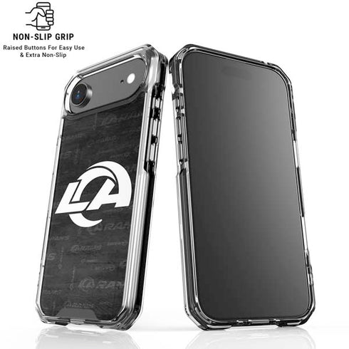 NFL Los Angeles Rams Black & White iPhone 17 Air Clear Case
