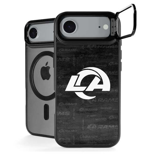 NFL Los Angeles Rams Black & White iPhone 17 Air Kickstand Case