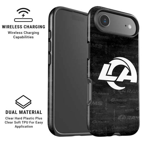 NFL Los Angeles Rams Black & White iPhone 17 Air Magsafe Impact Case
